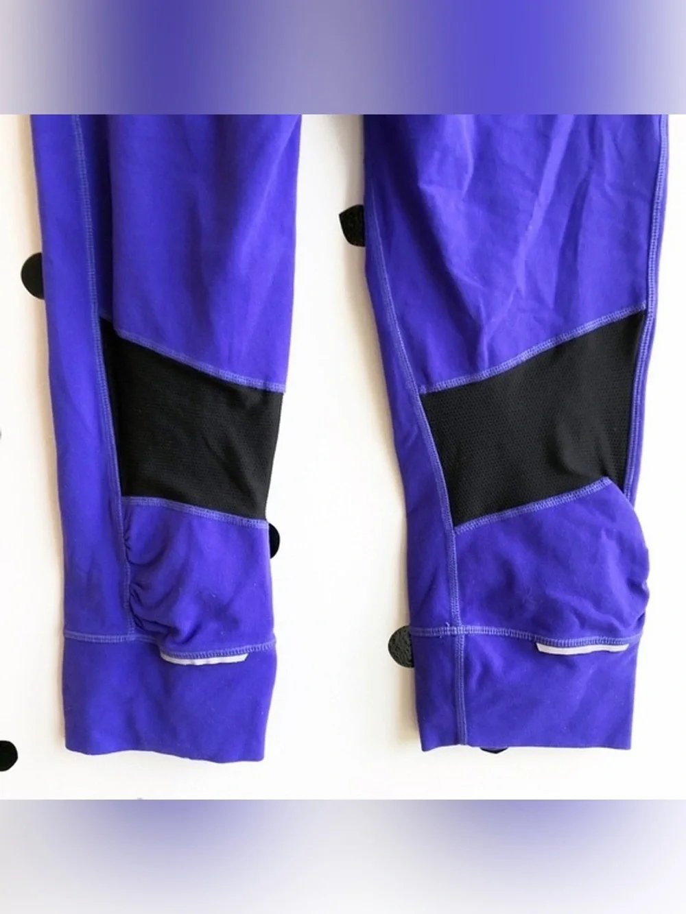 Athleta Purple Capri Leggings with Black Panels - Picture 8 of 8